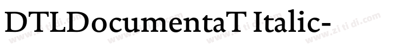 DTLDocumentaT Italic字体转换